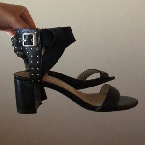 Black block heels